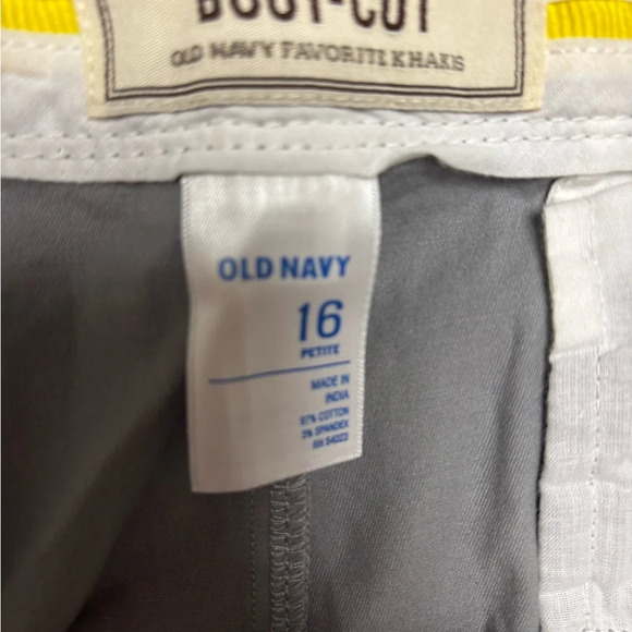 Old Navy Women's Perfect Boot Cut Khaki Pants Size 16 Petite Grey New High Rise - Picture 7 of 7